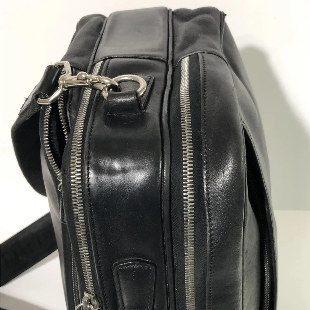 Coach Briefcase Black Leather H1S-5306 With Strap